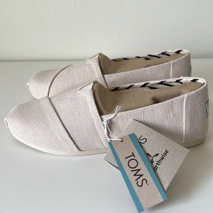 Toms Alpargata Warm Natural Heritage Canvas Size 8 Women’s Slip On Shoes